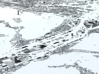 Stuttgart Streets and Buildings 3D model