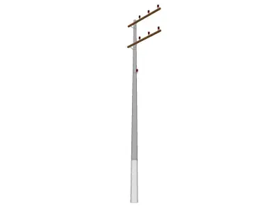 Concrete Lamp Post - Light Pole - Light Post - Street Light 33 3D model