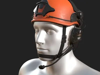 Helmet scifi military combat plastic low poly  Low-poly 3D model