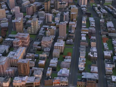 City 56 Low-poly 3D model