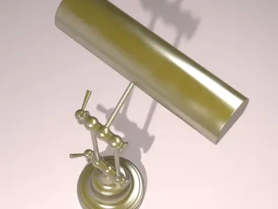 Brass Library Reading Light 3D model