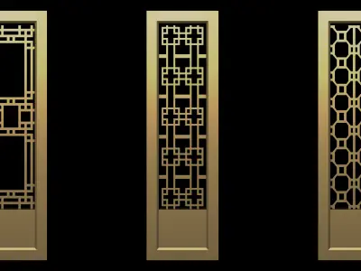 Window Grill Base Mesh Pack Low-poly 3D model