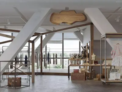 clothing store interior  3D model