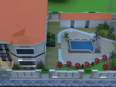 3D interior and exterior  3D model
