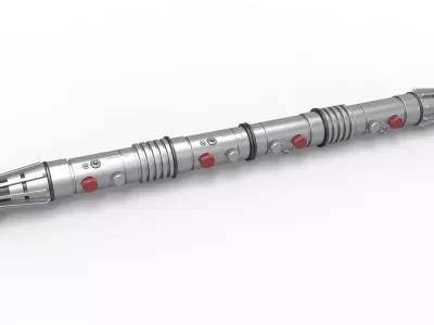 Lightsaber of Darth Maul from Star Wars Phantom Menace 3D print model