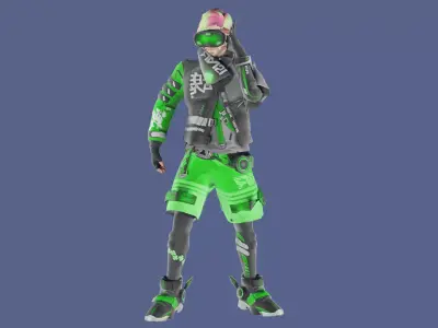 Gamer Boy Low-poly 3D model