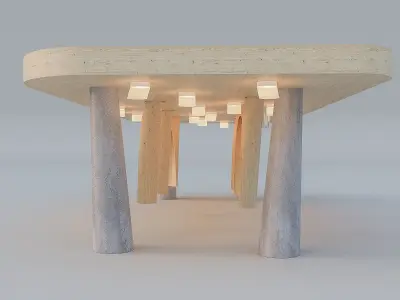 swedish smart  bus stop  3D model