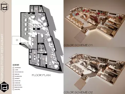 PROPOSED FITOUT RESTAURANT 3D model