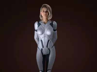 Fiction Girl Low-poly 3D model