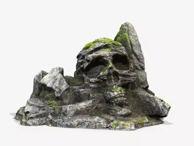 Skull Rock Low-poly 3D model purchase