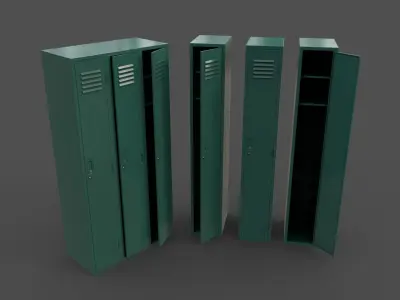PBR School Gym Locker 03 - Multi color Pack