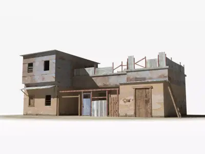 Slum x6 Low-poly 3D model