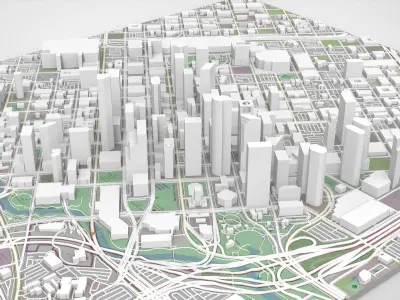 Cityscape Houston United States 3D model