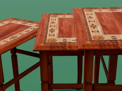 Table Pack 3D Model Low-poly 3D model