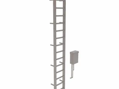 Ladder lowpoly 3d model Low-poly 3D model