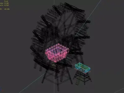 Field - Riverside Waterwheel 01 3D model