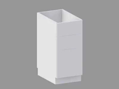 Kitchen Cabinet with Drawers v2 - 40 cm Low-poly 3D model