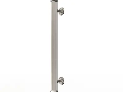 Classic Door Handle 06 Chrome Low-poly 3D model