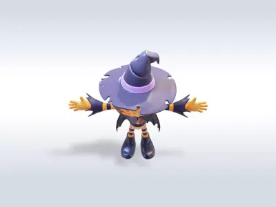 Jolly Pumpkin halloween Character 3D model 3D model