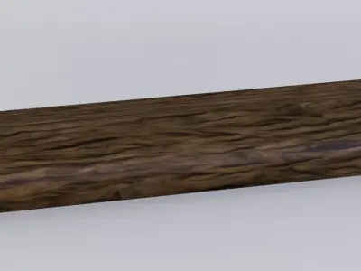 Log plank Low-poly 3D model