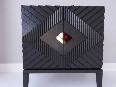 Modern Credenza - Two doors 3D model