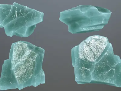 Rock Set 10 Low-poly 3D model