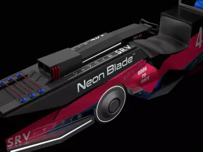 cyberpunk bike concept - SRV-02 3D model