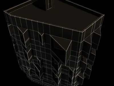 Modern Corner Building 3D model