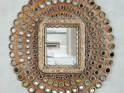 Peacock Mirrors Collection 3D Model Pack