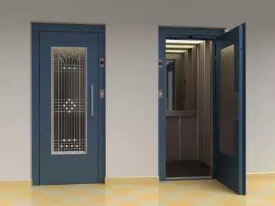 Vintage european elevator - Deco style 3D model