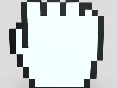 Cursor Hand 4 Low-poly 3D model