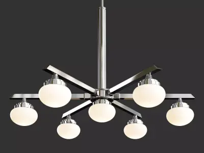 CLASSIC 7 LIGHT DIMMABLE LED CHANDELIER Low-poly 3D model