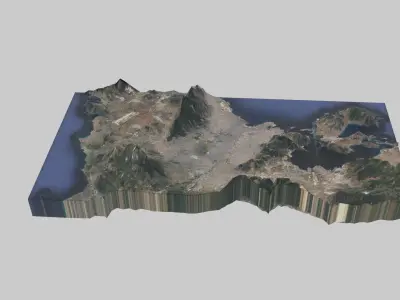 ATHENS City  Low-poly 3D model