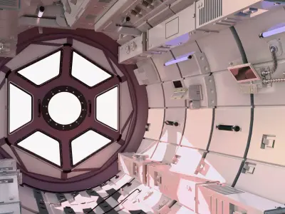 Sci-Fi Space Station Observation Deck M1 3D model