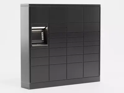 Parcel Locker V1 - Automated Package Delivery Station Low-poly 3D model