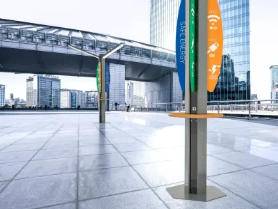 Wi-fi light poles Low-poly 3D model