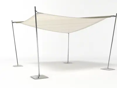 Freestanding Sun Shade Sail 3D model