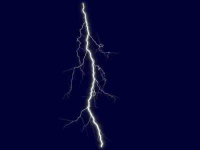 Realistic 3D Lightning CG-02 Low-poly 3D model