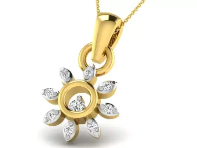 diamonds pendant 3D print model 11
