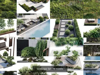 landscape Set 3D Model Pack