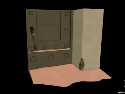  Star Wars Jabbas Palace Door Diorama for 4 and 6 inch figures 3D print model