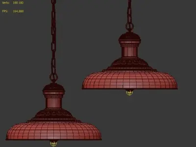 Hanging lamp Romatti Antique 3D model