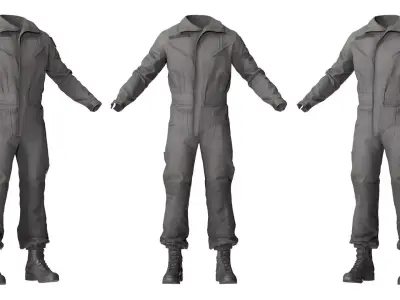 SCIFI XOF Special Operations Uniform Low-poly 3D model