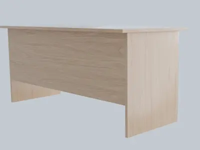 Wooden desk Free 3D model