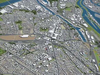 Duisburg  Low-poly 3D model