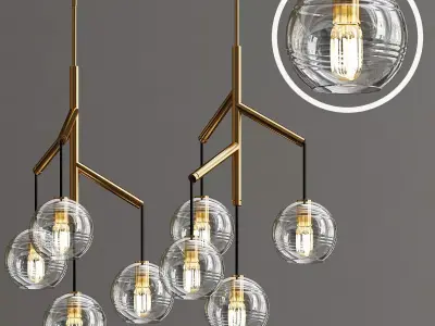 Tech Lighting Sedona Double Chandelier 3D model buy