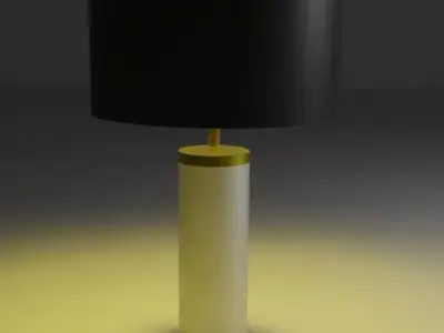 table lamp Low-poly 3D model