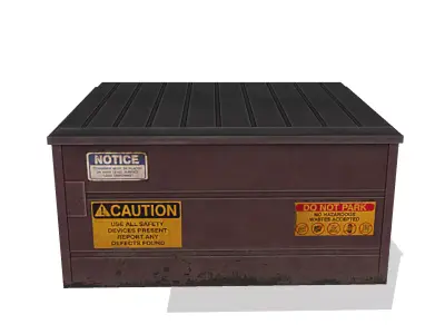 Garbage Container 2 Low-poly 3D model
