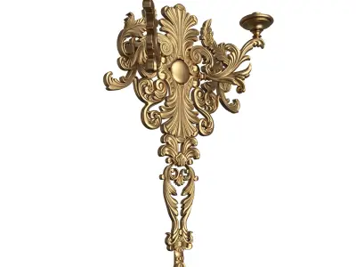 Classic Wall Chandelier 08 Low-poly 3D model
