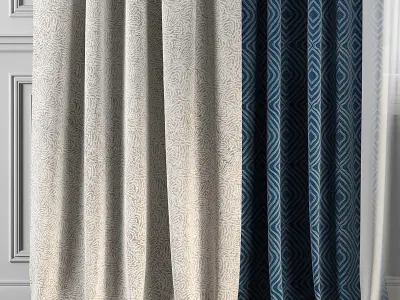 Curtain Set 176 3D model